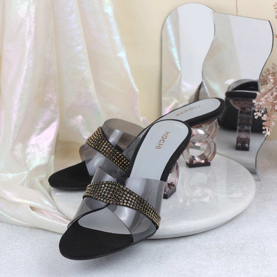 MOCHI Women Heels(Black , 8)