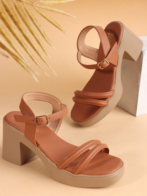 Roadster Women Heels(Brown , 7)