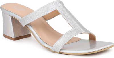 Inc.5 Women Heels(Silver , 4)