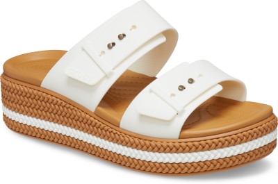 CROCS Women Casual(Off White, Brown , 7)