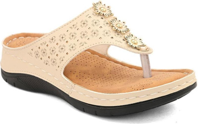 ShoeNstring Women Flats(Beige , 4)