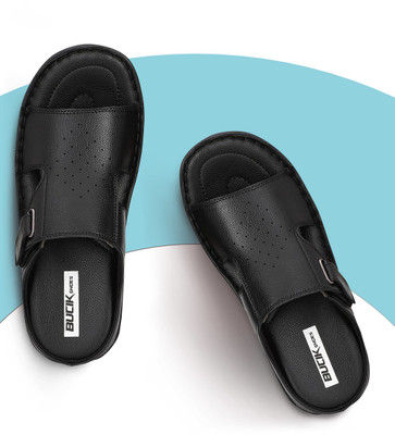 BUCIK BCK074 Lightweight Comfort Extra Soft Summer Trendy Premium Stylish Party Men Sandals(Black , 10)