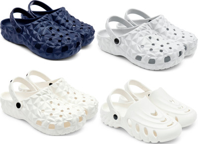 Golf Men Clogs(Blue, Grey, White, White , 6)