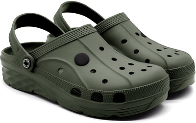 SKYMORE Men Clogs(Olive , 8)