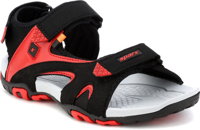 Sparx SS 453 Men Sandals(Black, Red , 7)