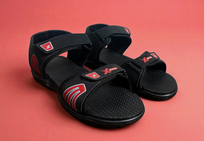 XDOX Men Sports Sandals(Black, Red , 8)