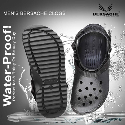 BERSACHE Men Clogs(Black , 12)