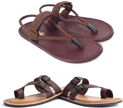 Aishwary Glams Men Sandals(Brown, Brown , 7)