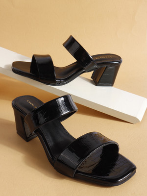CHEMISTRY Women Heels(Black , 5)