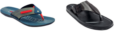 Classica Men Sandals(Brown, Blue, Red , 9)