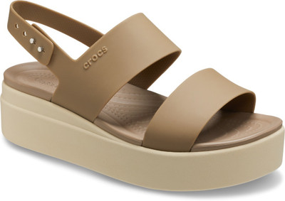 CROCS Brooklyn Low Women Flats(Khaki , 4)
