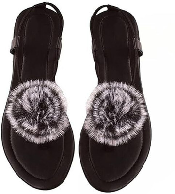 S.K.Craft Women Flats(Black , 9)