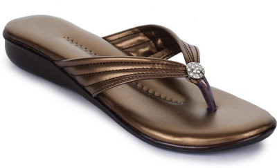 ShoeNstring Women Flats(Beige, Brown , 5)