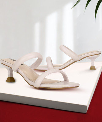 Bata Women Heels(White , 5)