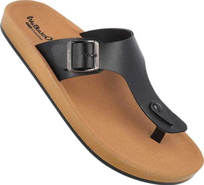 LEEFANT Comfortable Flip-Flops - Footwear Slipper For Outdoor & Indoor, Party Sandals Men Sandals(Black, Brown , 9)