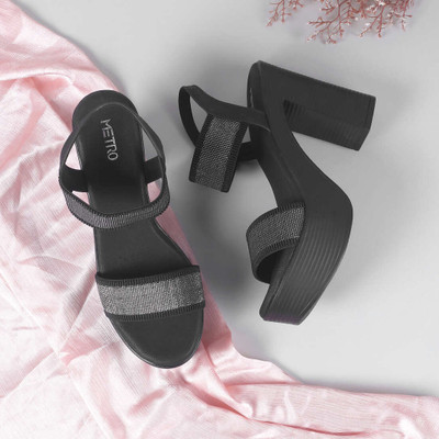 METRO Women Casual(Black , 5)