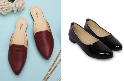 Todhwear Women Heels(Maroon, Black , 7)