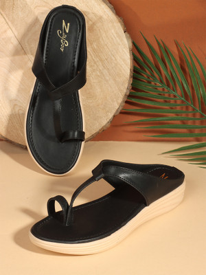 zaysoo Women Flats(Black , 7)