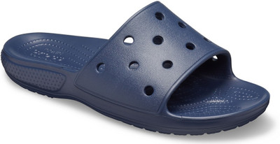 CROCS Men Classic Unisex Slide Slides(Navy , 7)
