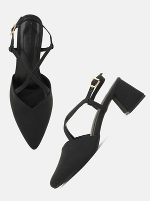 CHEMISTRY Women Heels(Black , 8)