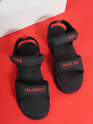 Roadster Men Sports Sandals(Black, Red , 8)
