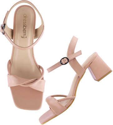 Dressberry Women Heels(Pink , 8)