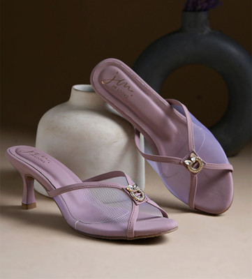 jm looks Women Heels(Purple , 3)
