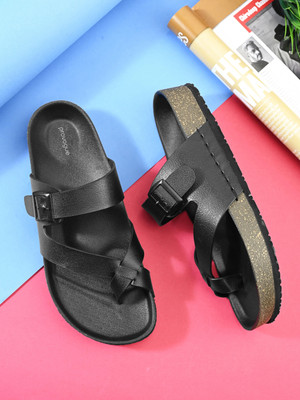 PROVOGUE Men Sandals(Black , 9)