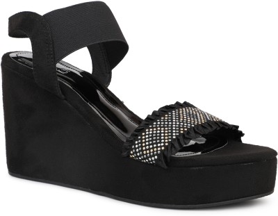 Inc.5 Women Wedges(Black , 7)