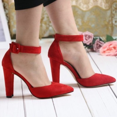 Baespice Women Heels(Red , 3)