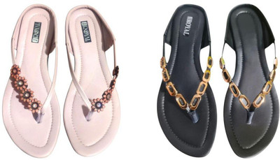 Nicesteps Women Flats(Pink, Pink , 5)