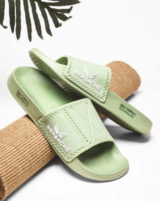 BERSACHE Men Flats(Green , 9)