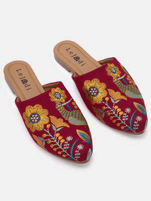 Le Jodi Women Bellies(Maroon , 7)