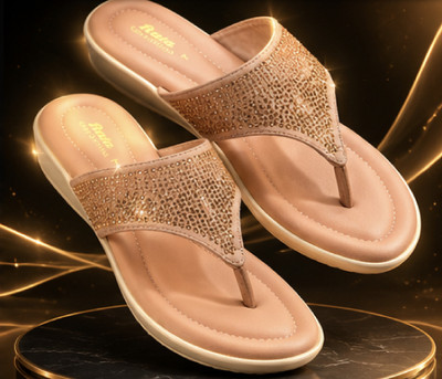 Bata Women Wedges(Beige , 4)