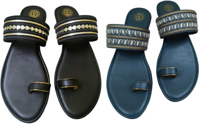 kinggalaxy Women Casual(Black, Green , 9)