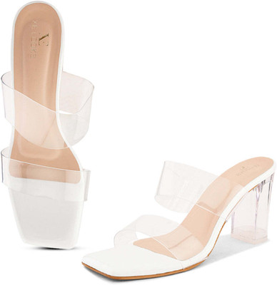XE Looks Women Heels(White , 8)