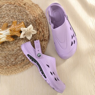 BIRDE Stylish Comfortable Lightweight Regular Wear Women Purple Clogs Women Clogs(Purple , 6)