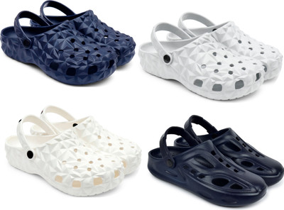 Golf Men Clogs(Blue, Grey, White, Blue , 6)