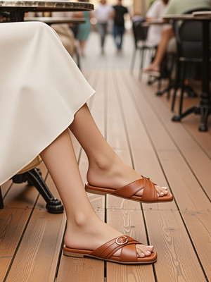 Zuery Women Casual(Brown , 8)