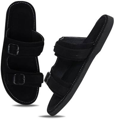 DFR Sandals for MenDaily Use Comfortable Ethnic Rajasthani Mens Slippers Chappals Men Casual(Black , 7)