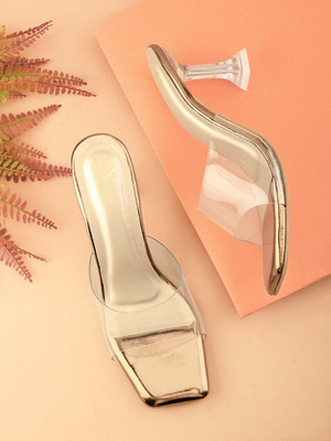 XE Looks Women Heels(Gold , 5)