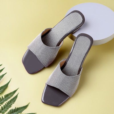 Paduki Women Heels(Grey , 4)