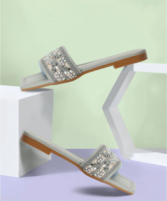 Bambam Women Flats(Grey , 8)