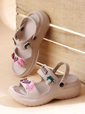 SUKUN Women Clogs(Beige , 3)