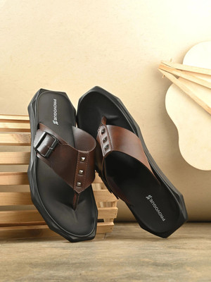 PROVOGUE Men Sandals(Brown , 9)