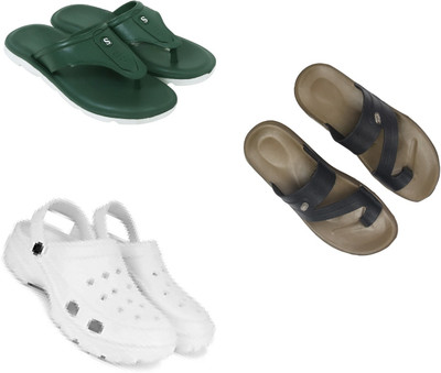 Vomoya Men Sandals(Green, Black, White , 10)