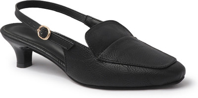 SNEAKERSVILLA Women Heels(Black , 9)