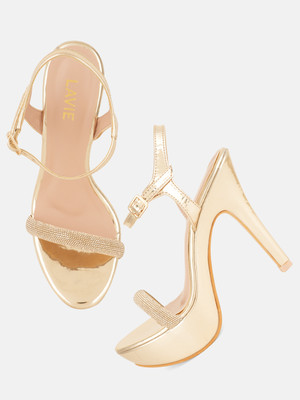 LAVIE Women Heels(Gold , 3)