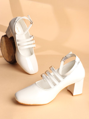LAVIE Women Heels(White , 4)