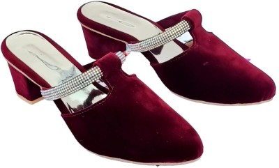 BILAL ENTERPRISES Women Heels(Maroon , 7)